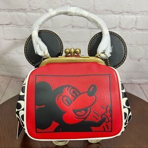 COACH Leather Keith Haring X Disney Mickey Mouse Kisslock Bag limited Edition